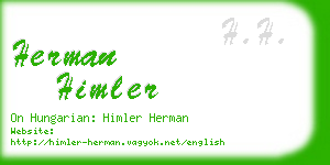 herman himler business card